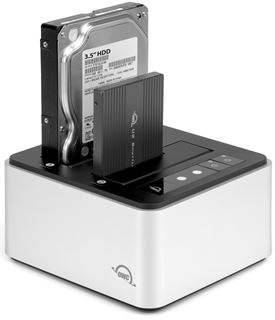 OWC OWCTCDRVDCKSN OWC Drive Dock U.2 USB 3.2 (10Gb/s) Dual-Bay Drive Docking Solution for 2.5-inch and 3.5-inch NVMe U.2 and SATA Drives