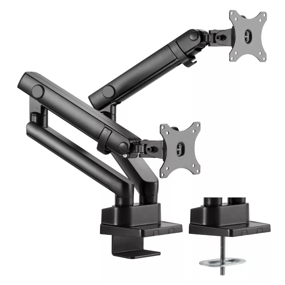 AMER DUAL MONITOR MOUNT BLACK