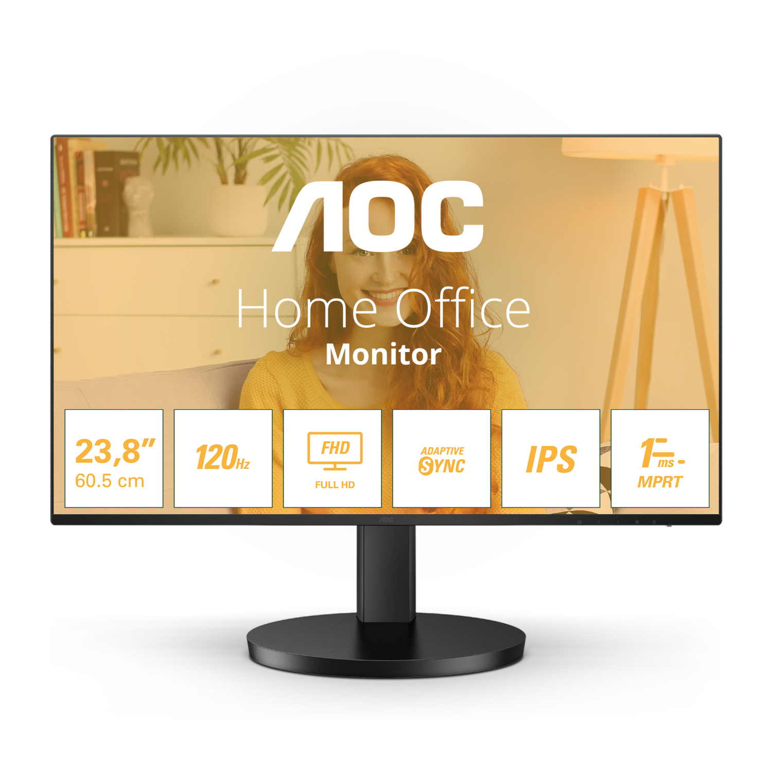 AOC 24B3HA2 Computer Monitors - 23.8 Inches - Black