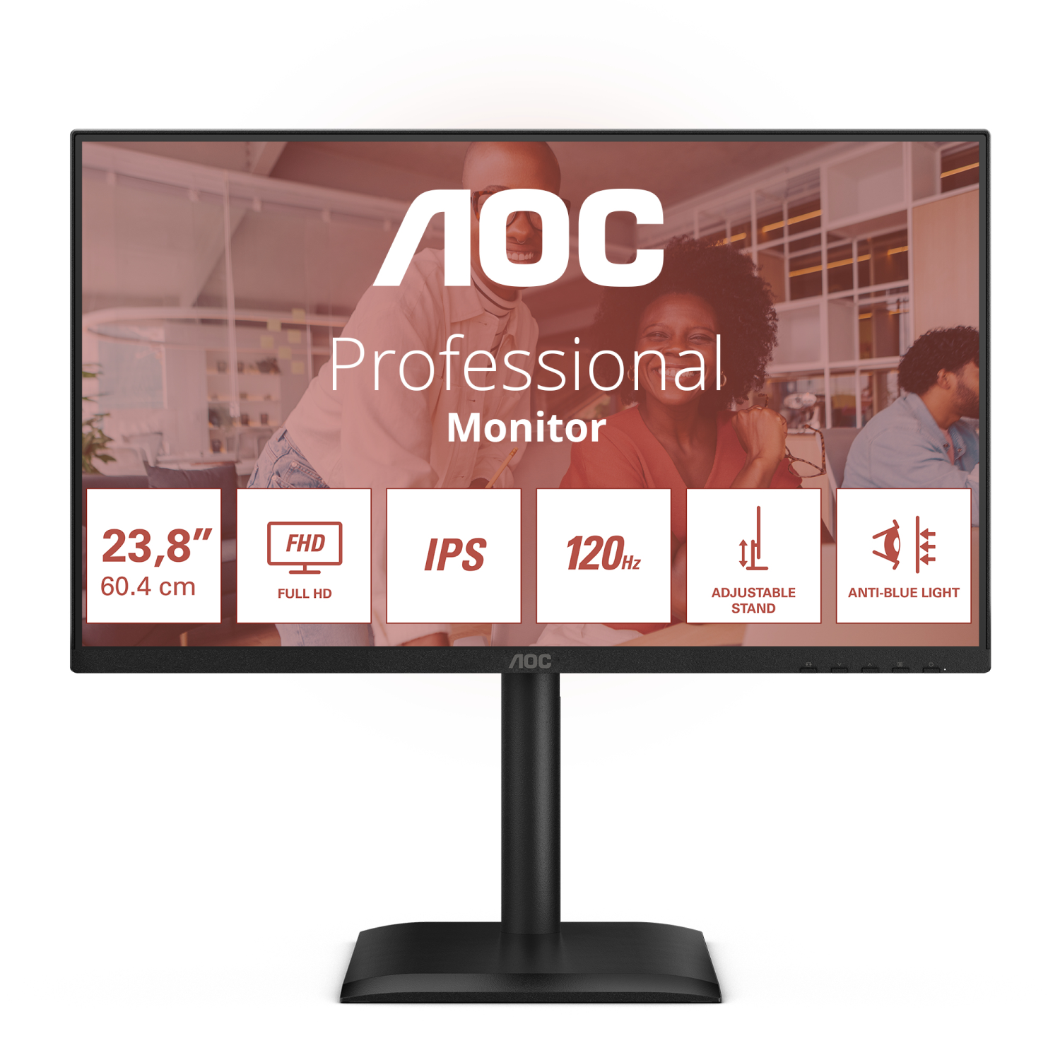 AOC 24E4U Computer Monitors - 23.8 Inches - Black
