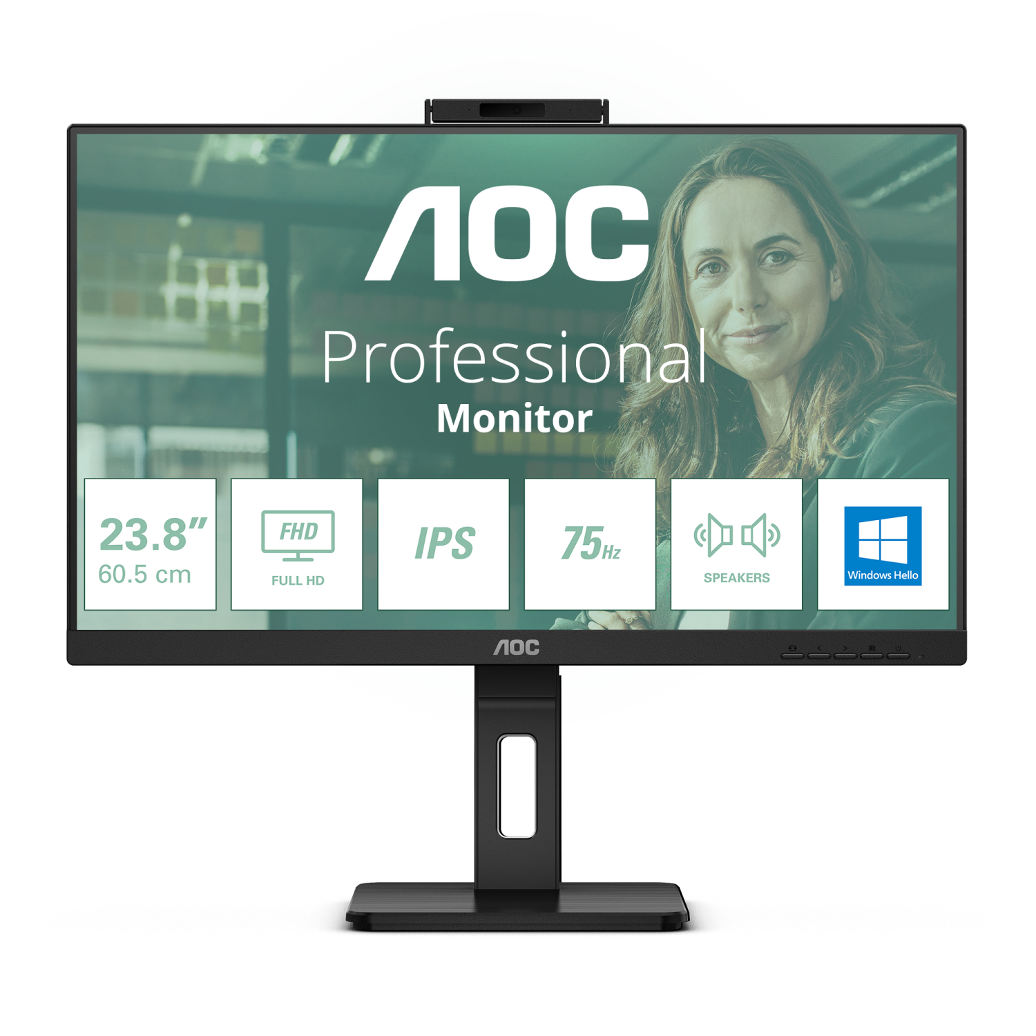 AOC 24P3CW Computer Monitors - 23.8 Inches - Black