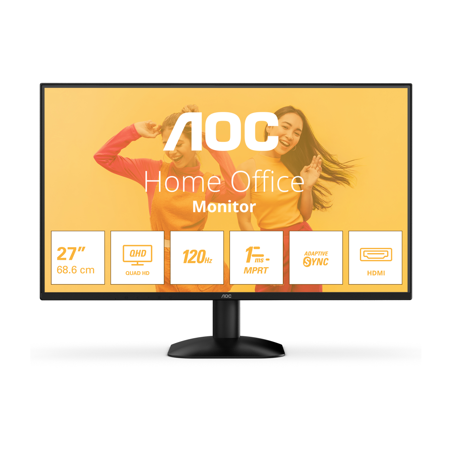 AOC Q27B35S3 Computer Monitors - 27 Inches - Black