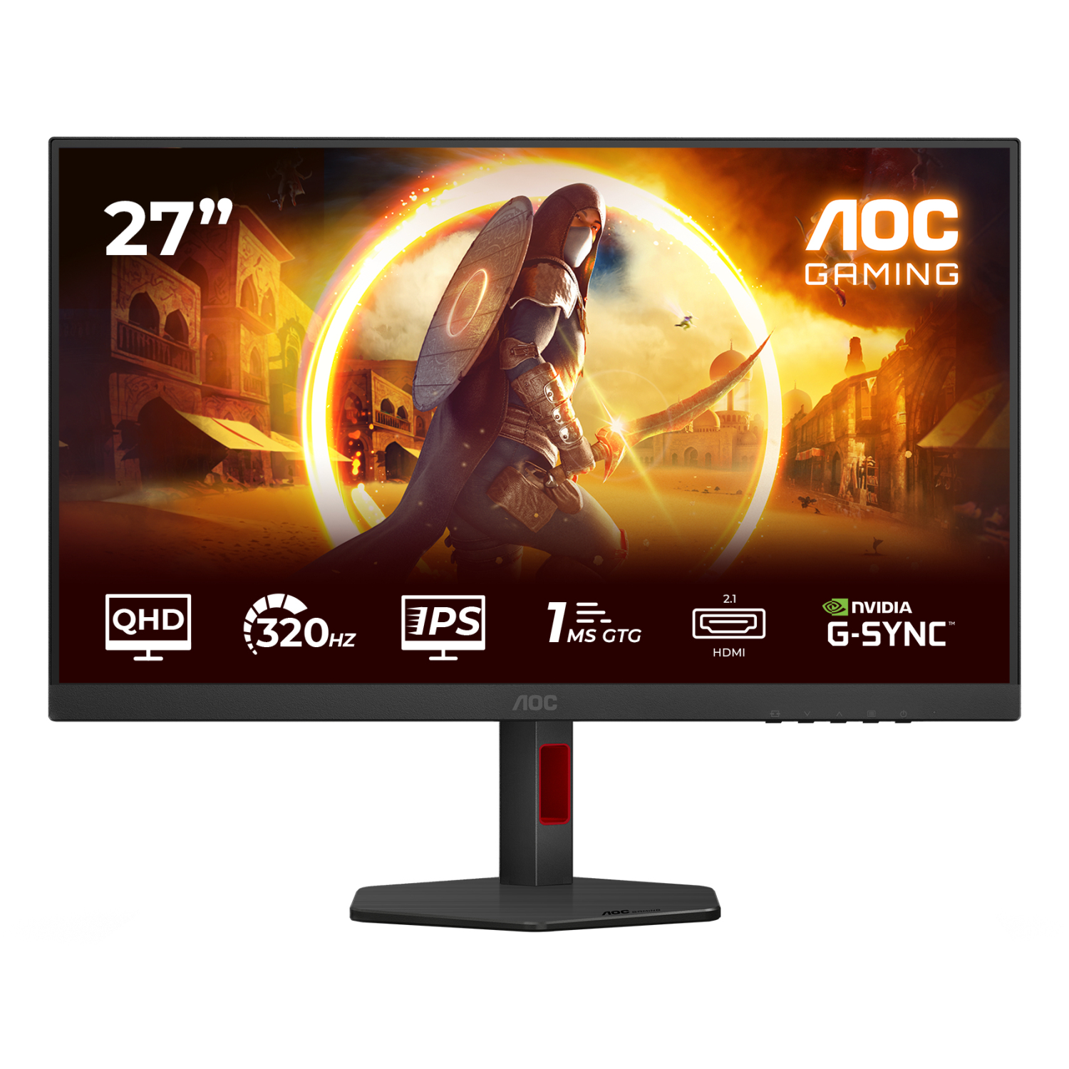 AOC Q27G4SRU Computer Monitors - 27 Inches - Black