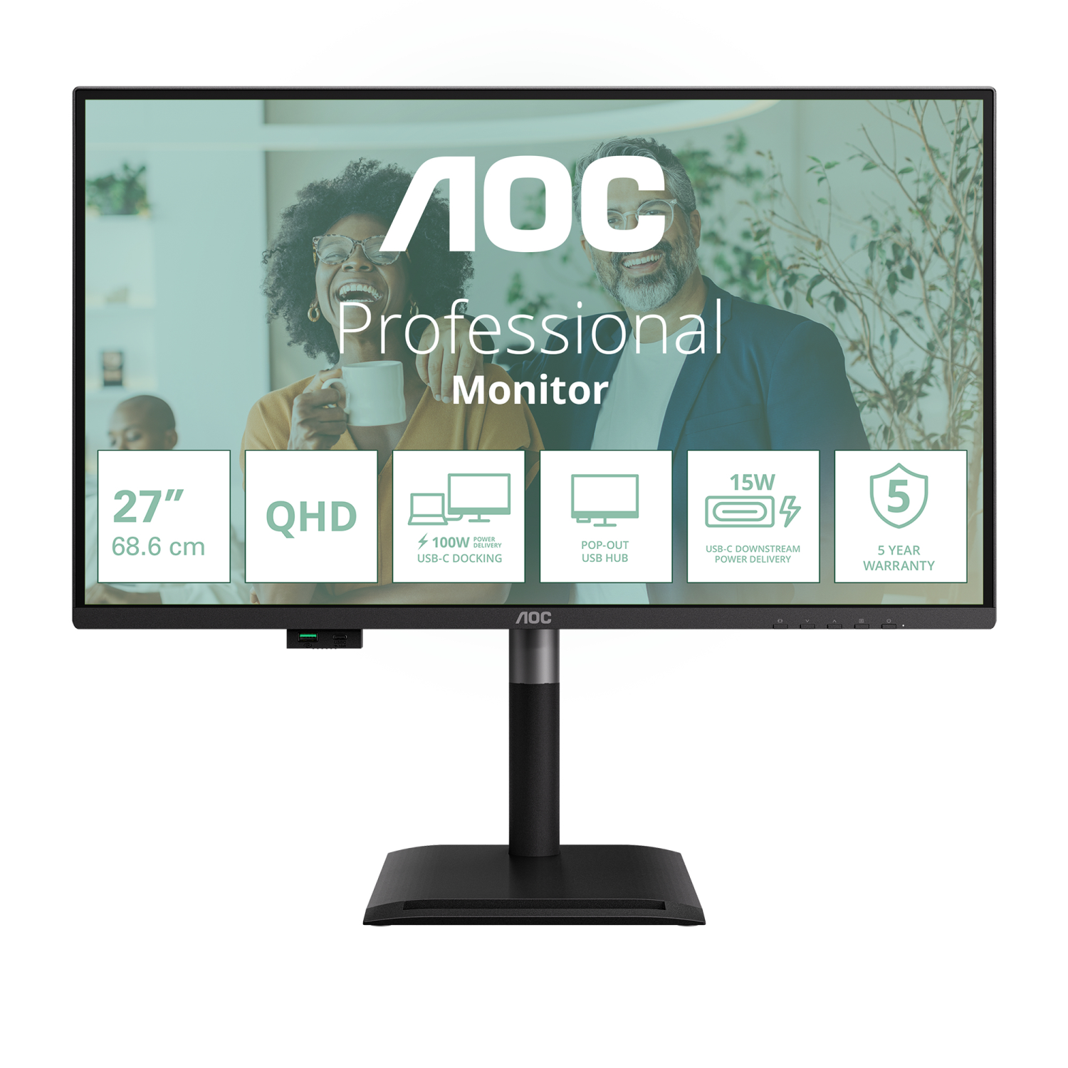 AOC 120Hz Computer Monitors - 27 Inches - Black