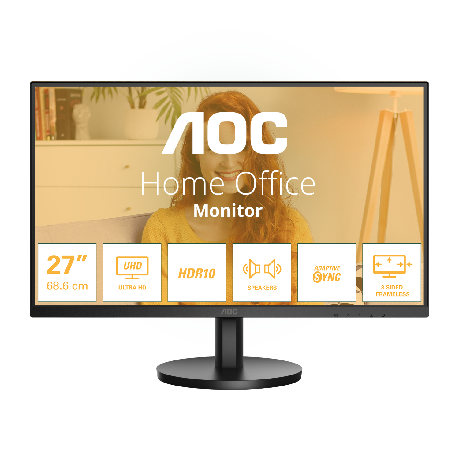 AOC U27B3A Computer Monitors - 27 Inches - Black