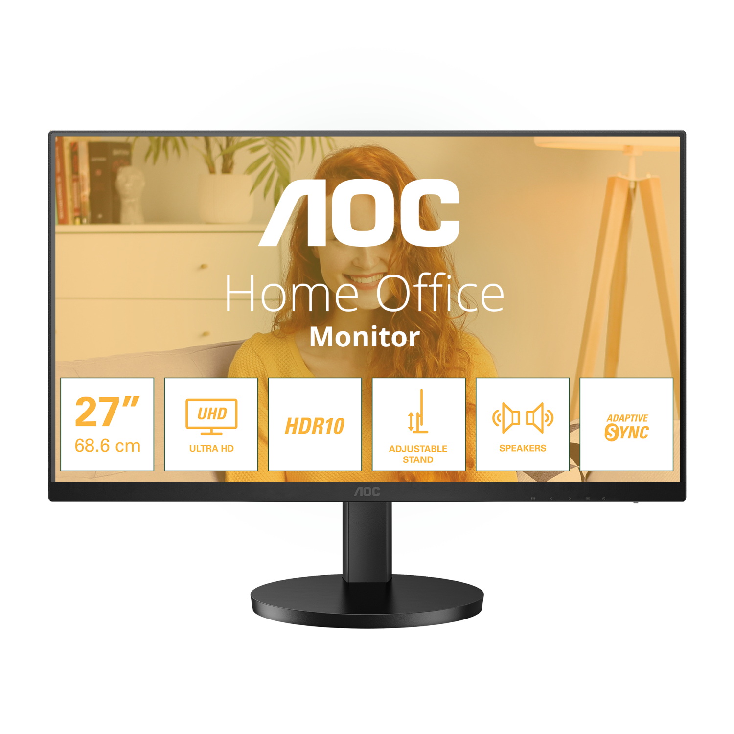 AOC U27B3AF Computer Monitors - 27 Inches - Black