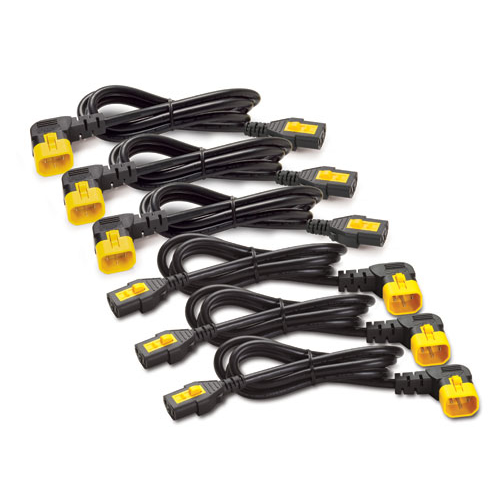 APC Power Cord Kit (6 ea), Locking, C13 to C14 (90 Degree), 1.2m