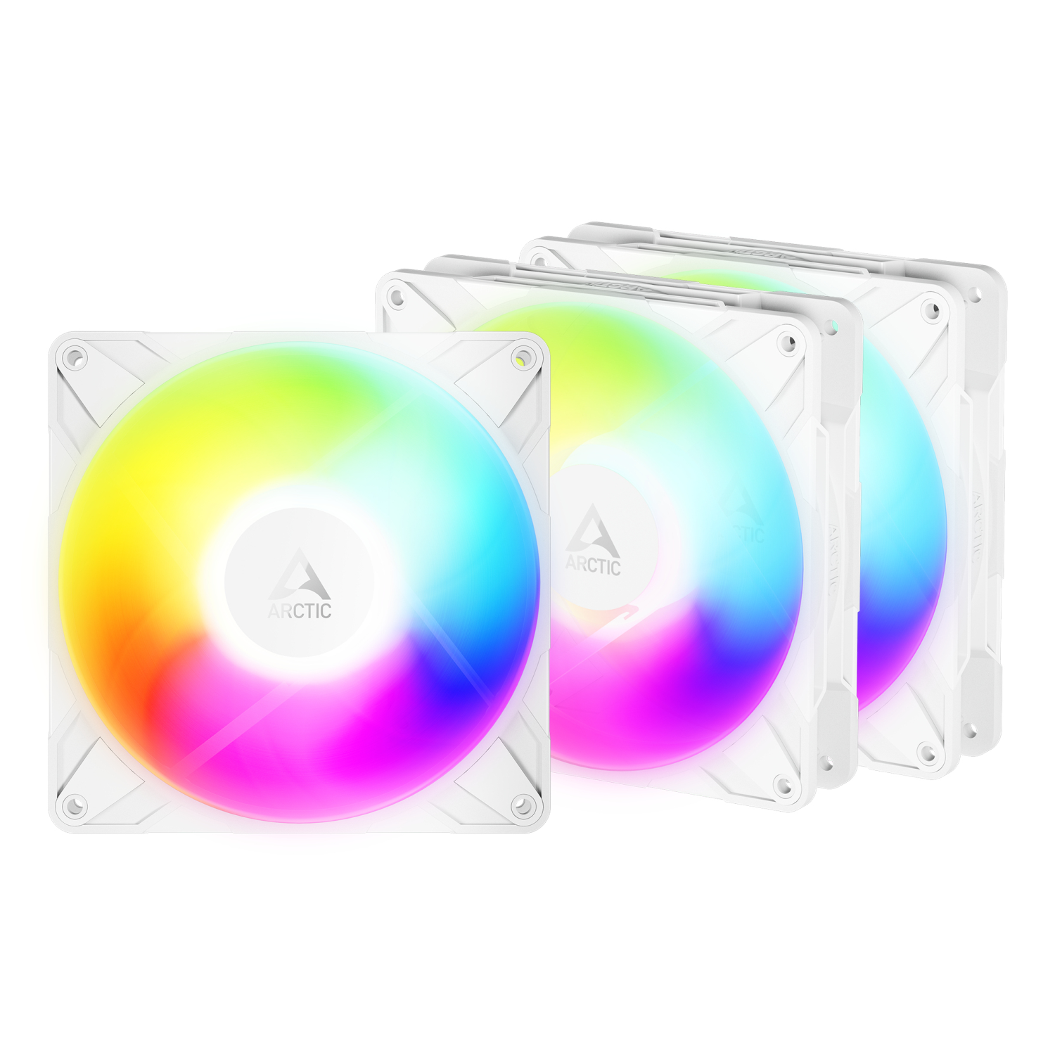 ARCTIC Freezer P14 Pro Reverse A-RGB - 3 Pack - 140 mm A-RGB PWM Fan with Cable Splitter
