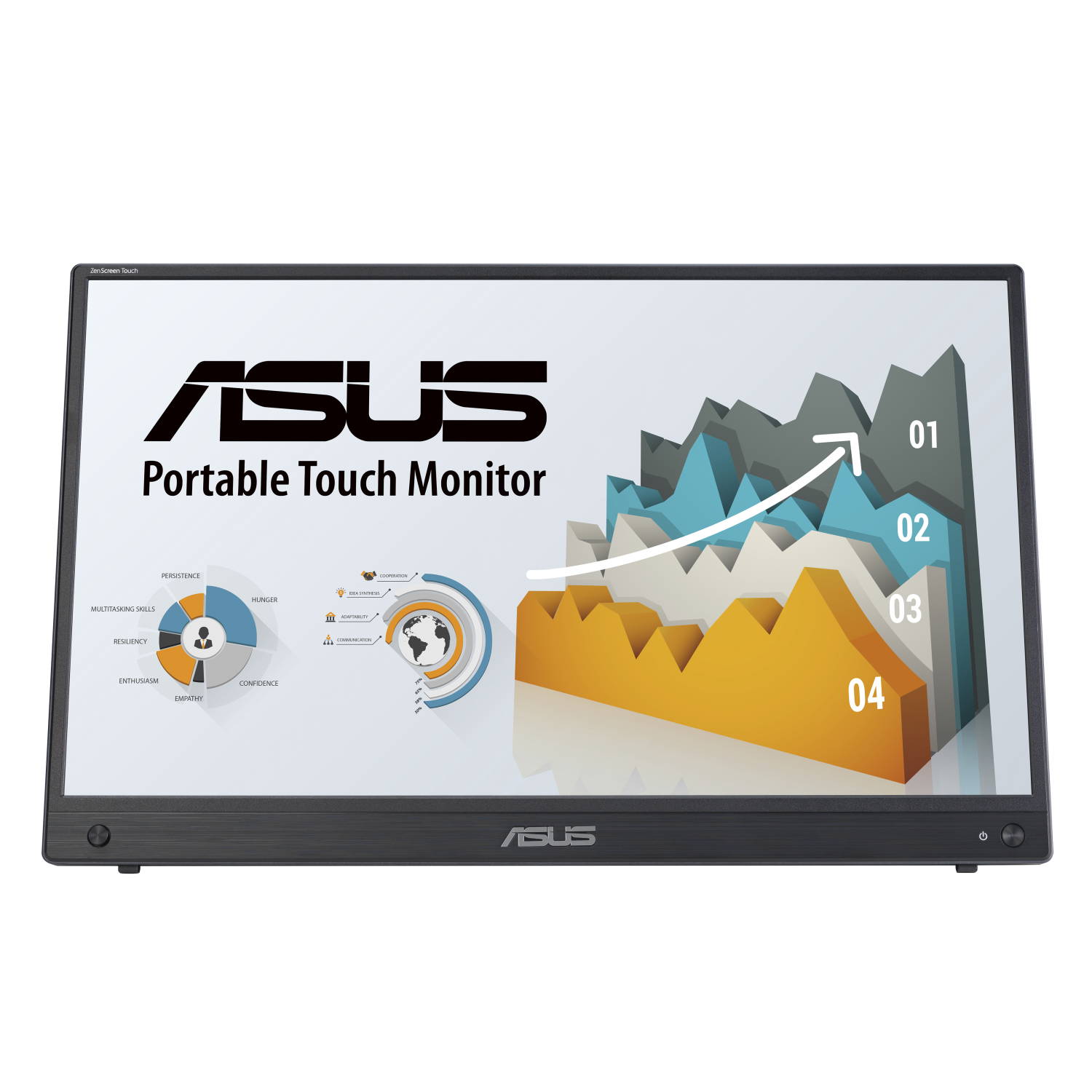 Asus MB16AHT Computer Monitors - 15.6 Inches - Black