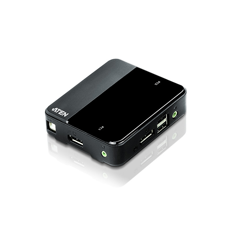 ATEN 2 PORT KVMP SWITCH WITH AUDIO - DISPLAYPORT & USB