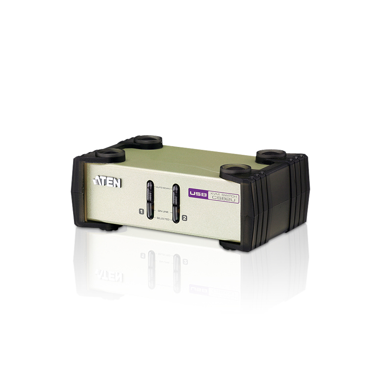 Aten 2-Port KVM Switches - Light grey