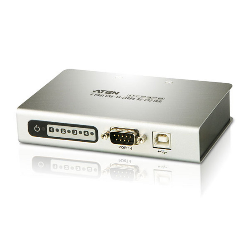 ATEN 4-Port Laptop Docks & Port Replicators - Metallic