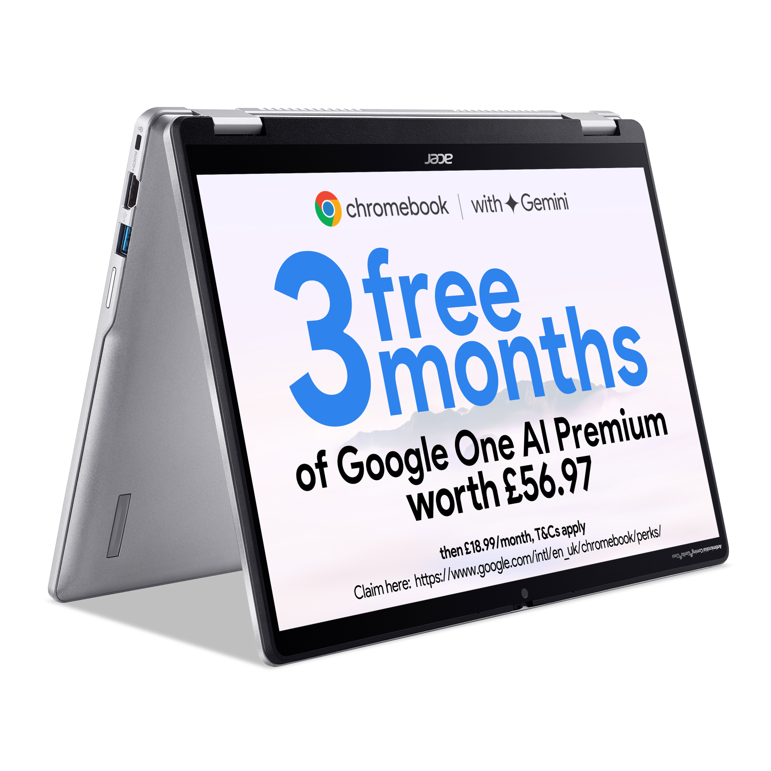 Acer CP314-2HN Chromebooks - 14 Inches - 4GB - Silver