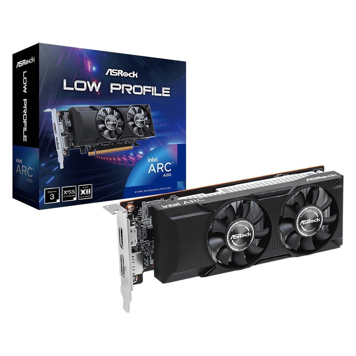 Asrock A310 Graphics Cards - Black