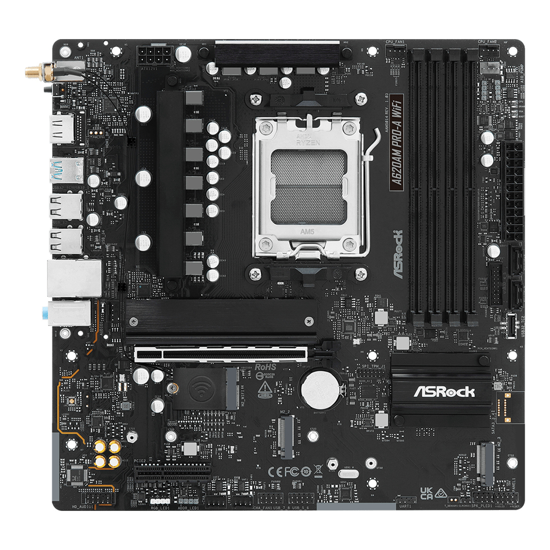 Asrock A620AM Motherboards - Black