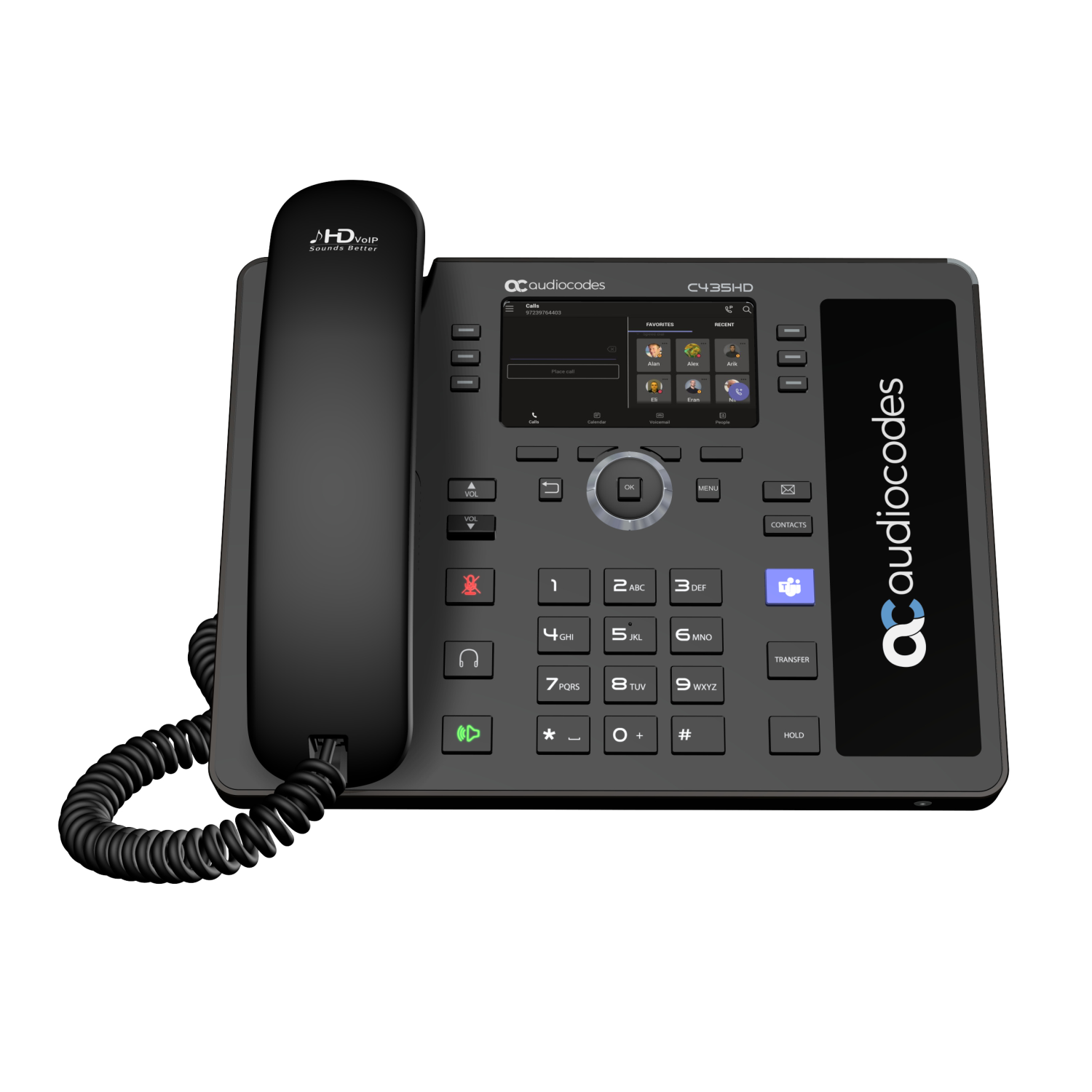 AudioCodes C435HD-R IP Phones - 4.3 Inches - Black