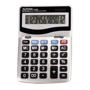 Aurora DT303 Calculators - Silver