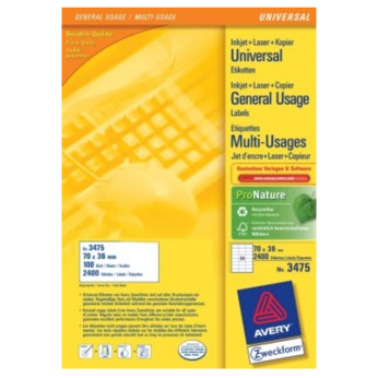 Avery 3475 printer label White