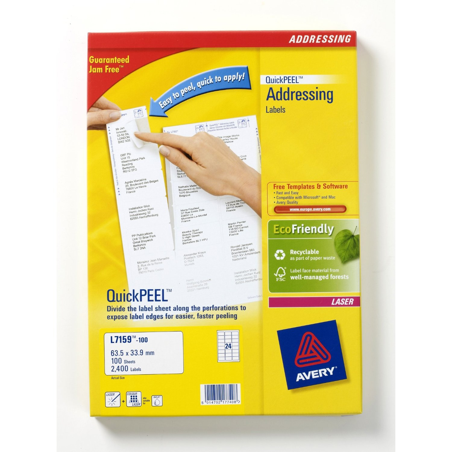 Avery L7159-100 Addressing Labels - White