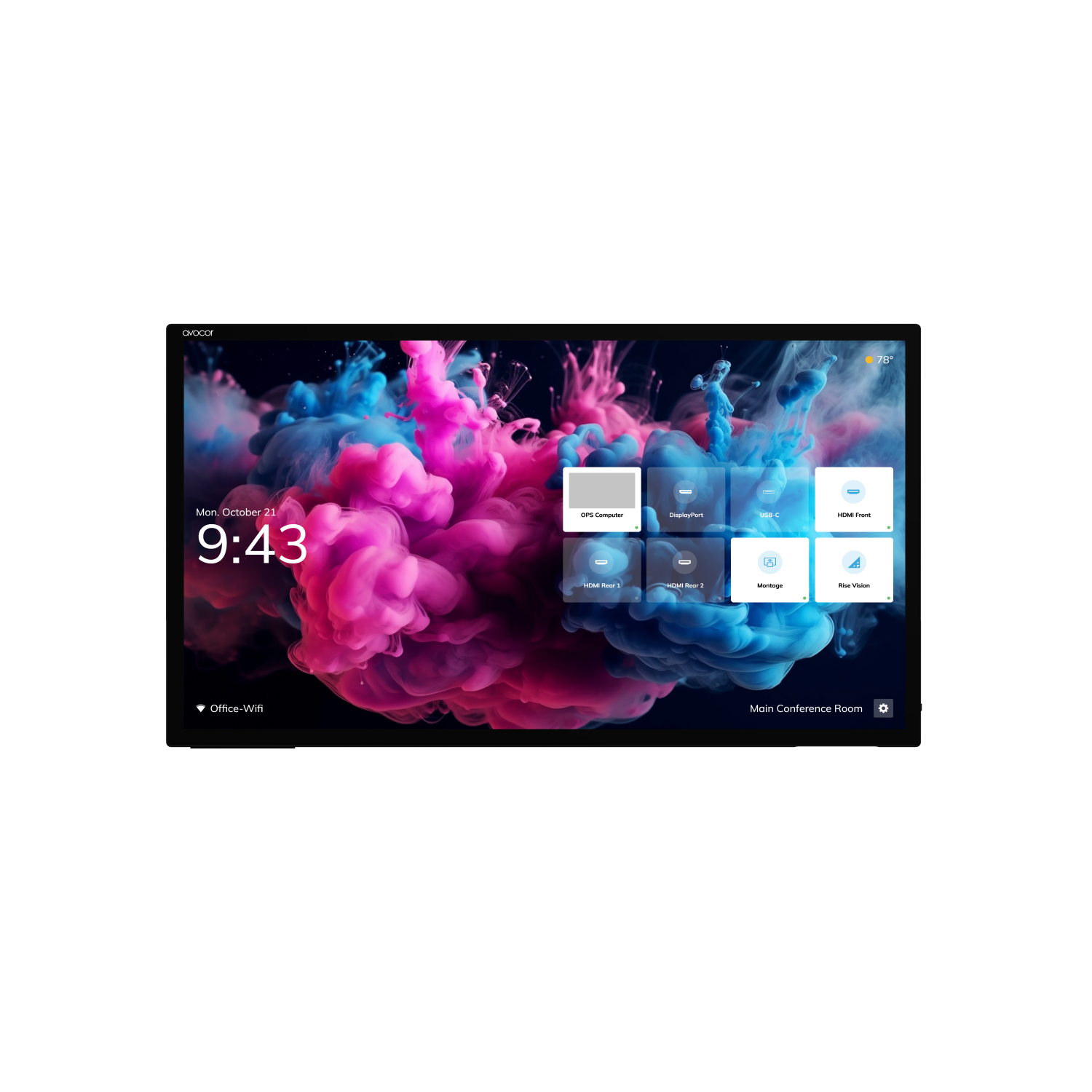 Avocor AVH-6520 Interactive Whiteboards - 65 Inches - Brushed steel
