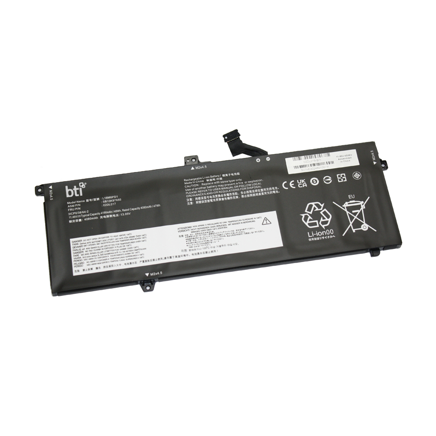 BTI 02DL017 Industrial Rechargeable Batteries - Black