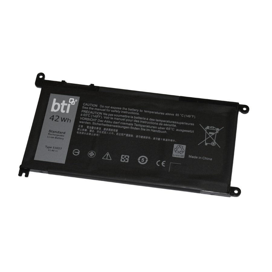 BTI 0FY8XM Industrial Rechargeable Batteries - Black