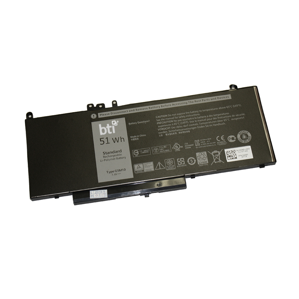 BTI E5450 Industrial Rechargeable Batteries - Black