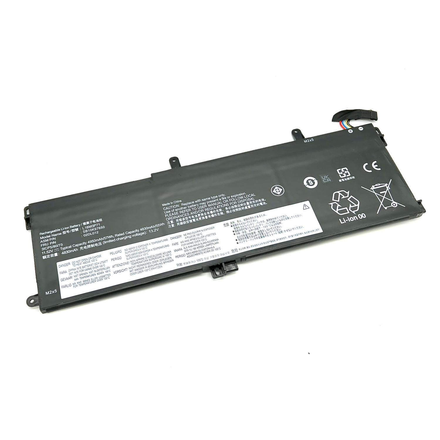 BTI 5B10W51823 Industrial Rechargeable Batteries - Black