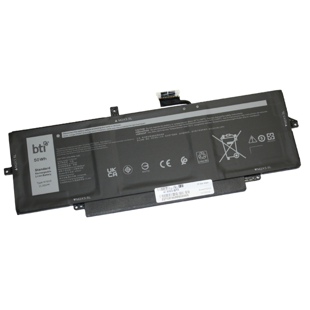 BTI 5Y3T9 Industrial Rechargeable Batteries - Black