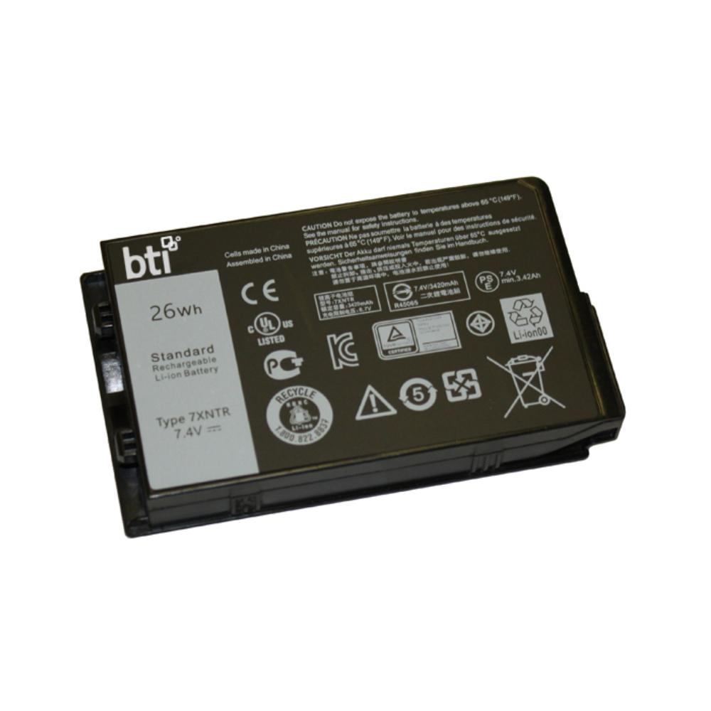 BTI 7XNTR Industrial Rechargeable Batteries - Black