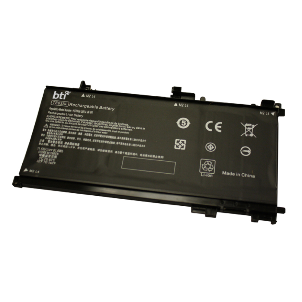 BTI TE03XL Industrial Rechargeable Batteries - Black