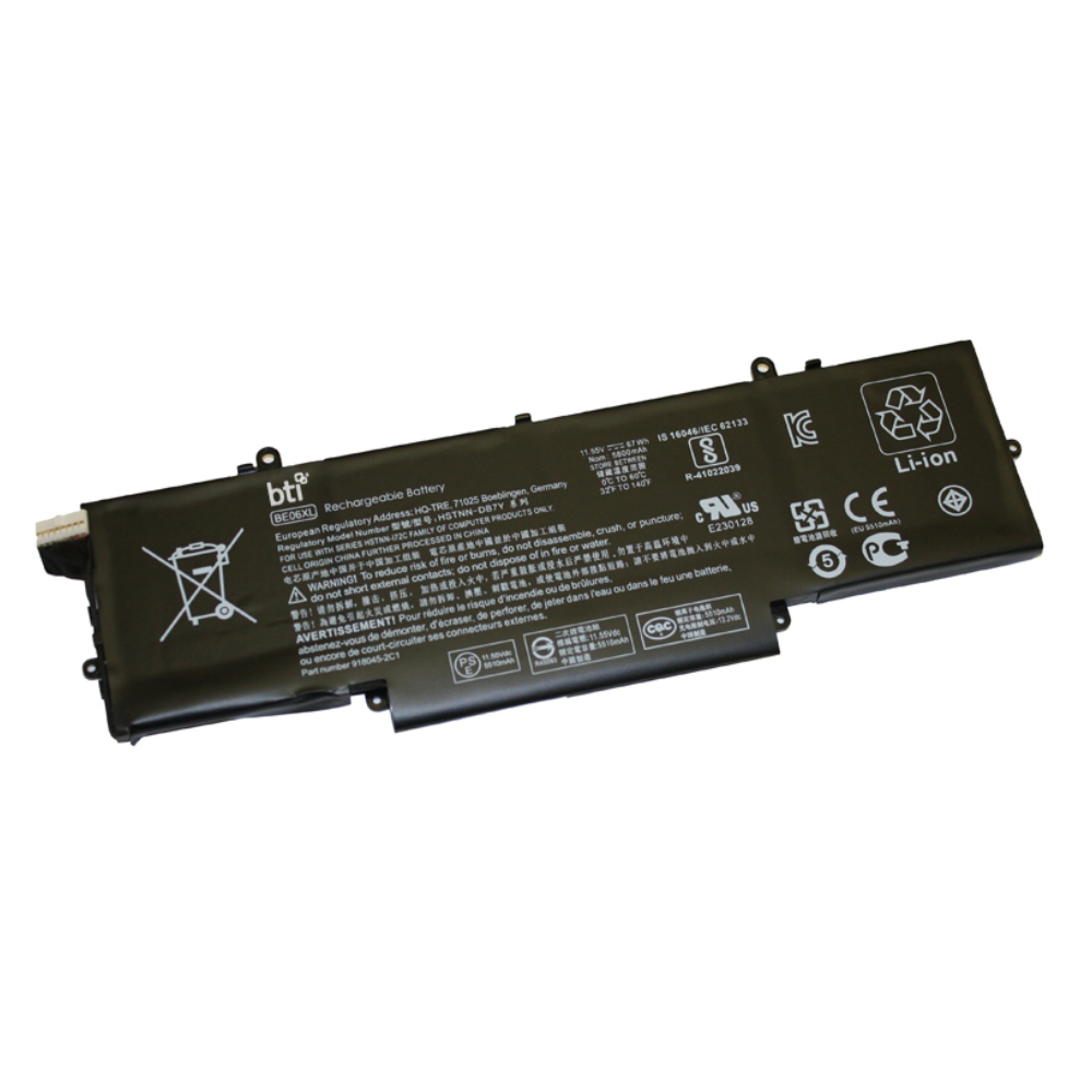 BTI 67Wh Industrial Rechargeable Batteries - Black