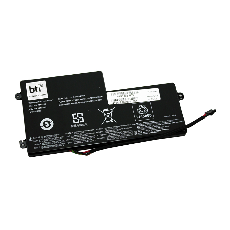 BTI 24Wh Industrial Rechargeable Batteries - Black