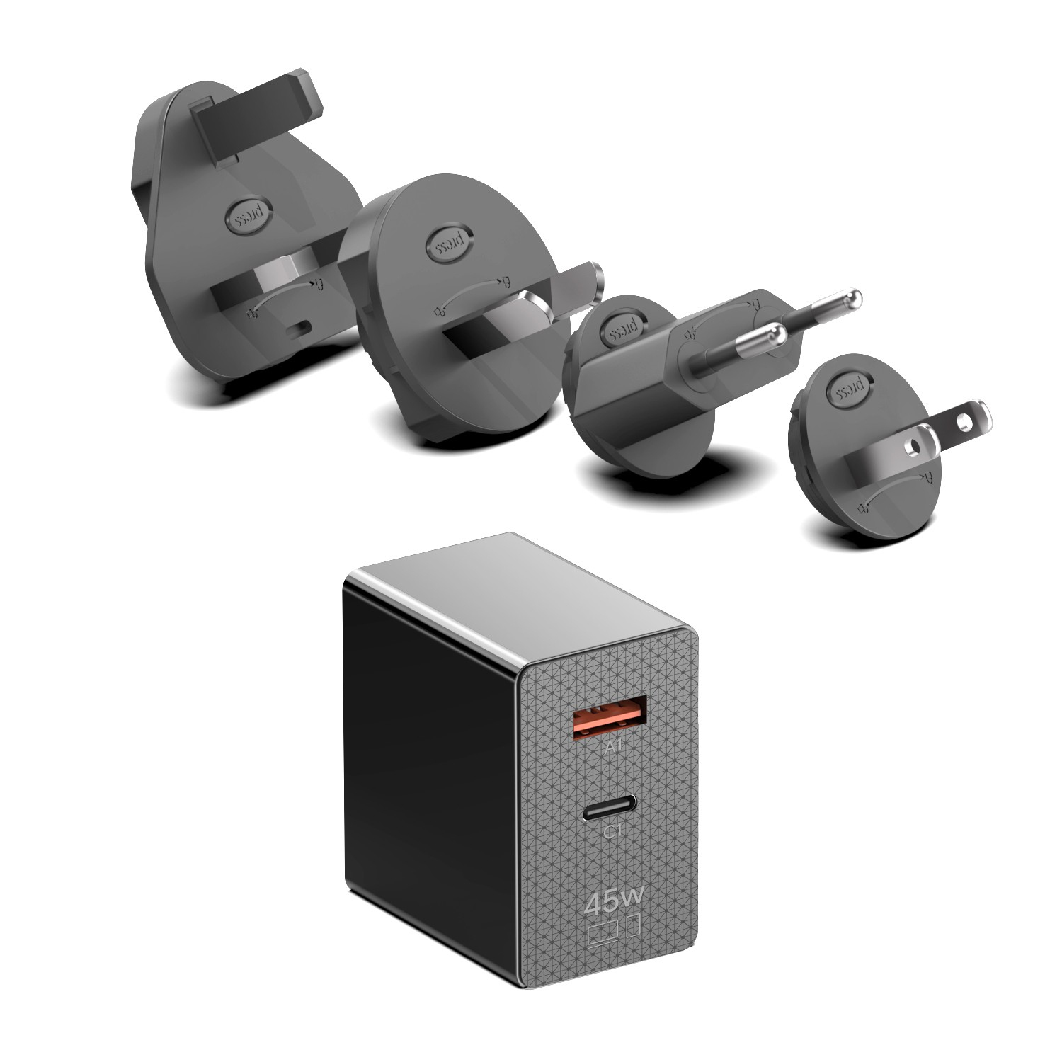 BTI Wallmount GaN 45W USB-C Adapter