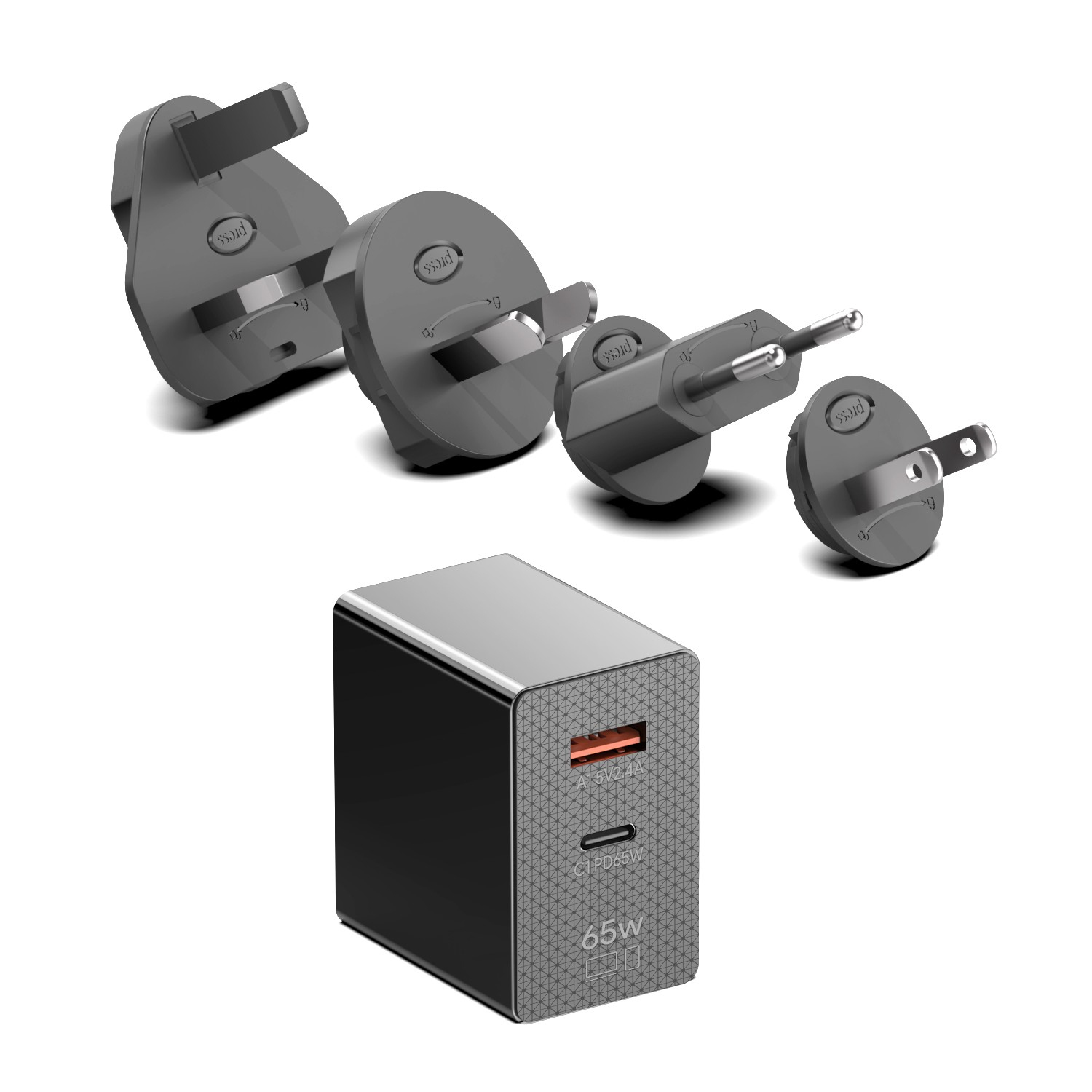 BTI Wallmount GaN 65W USB-C Adapter