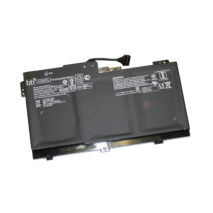 BTI 96Wh Industrial Rechargeable Batteries - Black