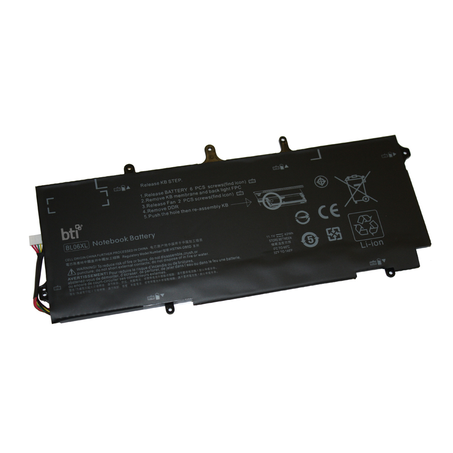 BTI BL06O42XL Industrial Rechargeable Batteries - Black