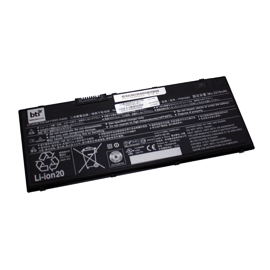 BTI CP721834-01 Industrial Rechargeable Batteries - Black