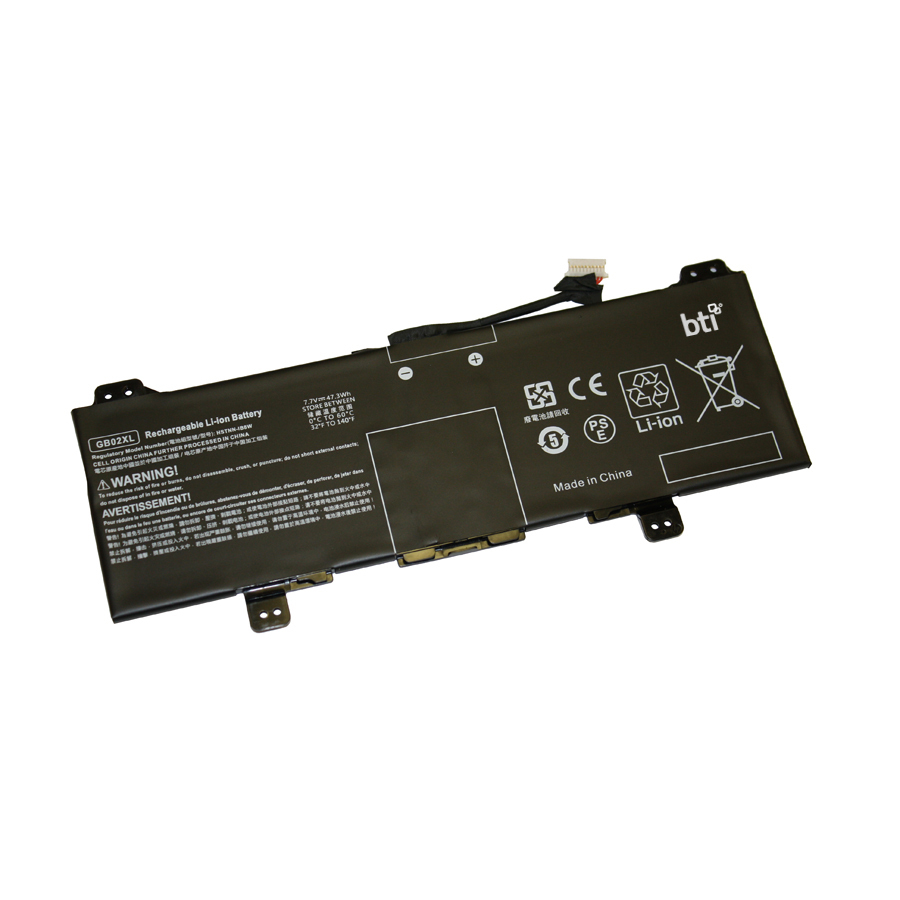 BTI GB02047XL-PL Industrial Rechargeable Batteries - Black