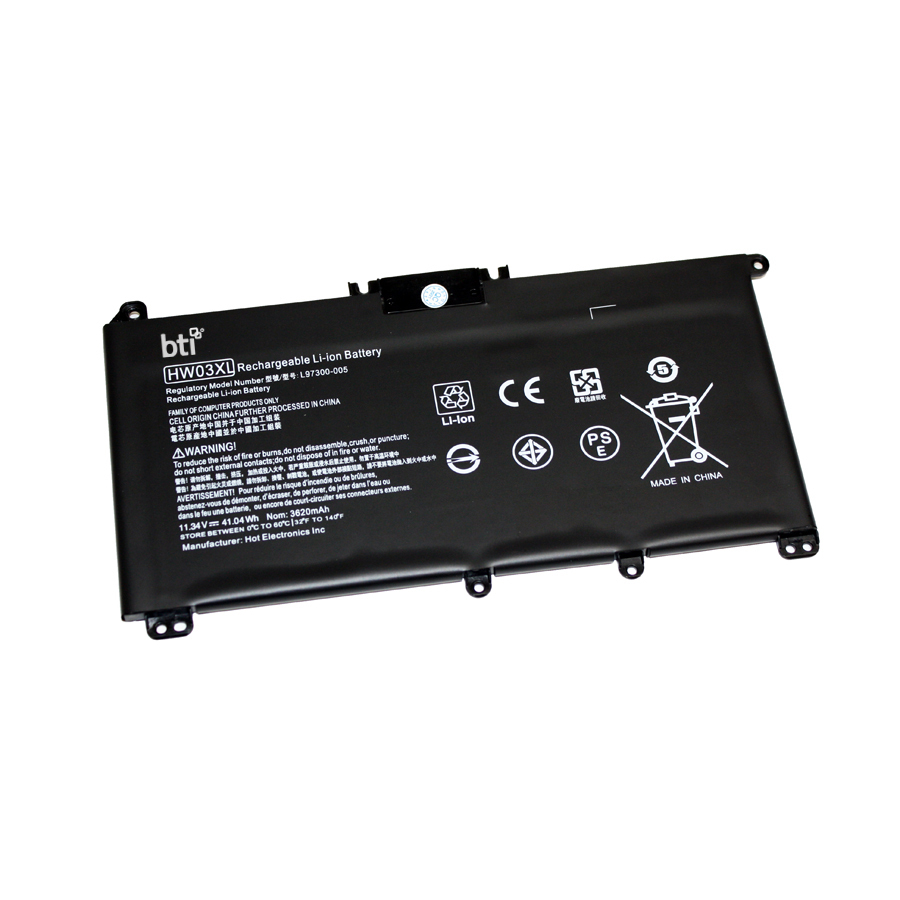 BTI HW03041XL Industrial Rechargeable Batteries - Black