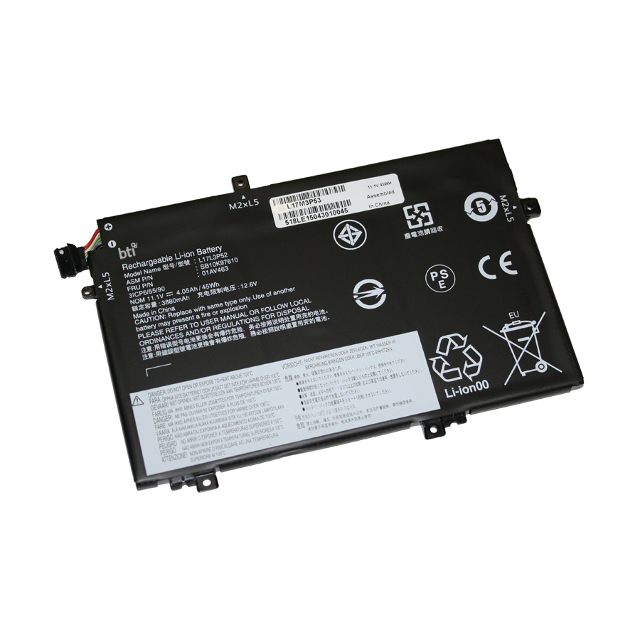 BTI L17C3P52 Industrial Rechargeable Batteries - Black