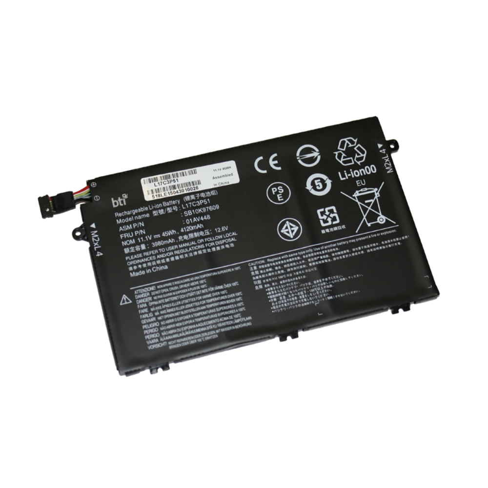 BTI E480 Industrial Rechargeable Batteries - Black
