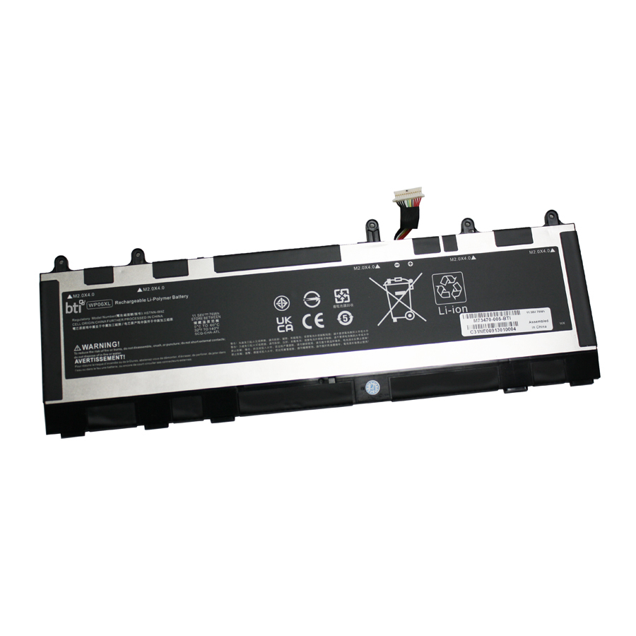 BTI 76Wh Industrial Rechargeable Batteries - Black