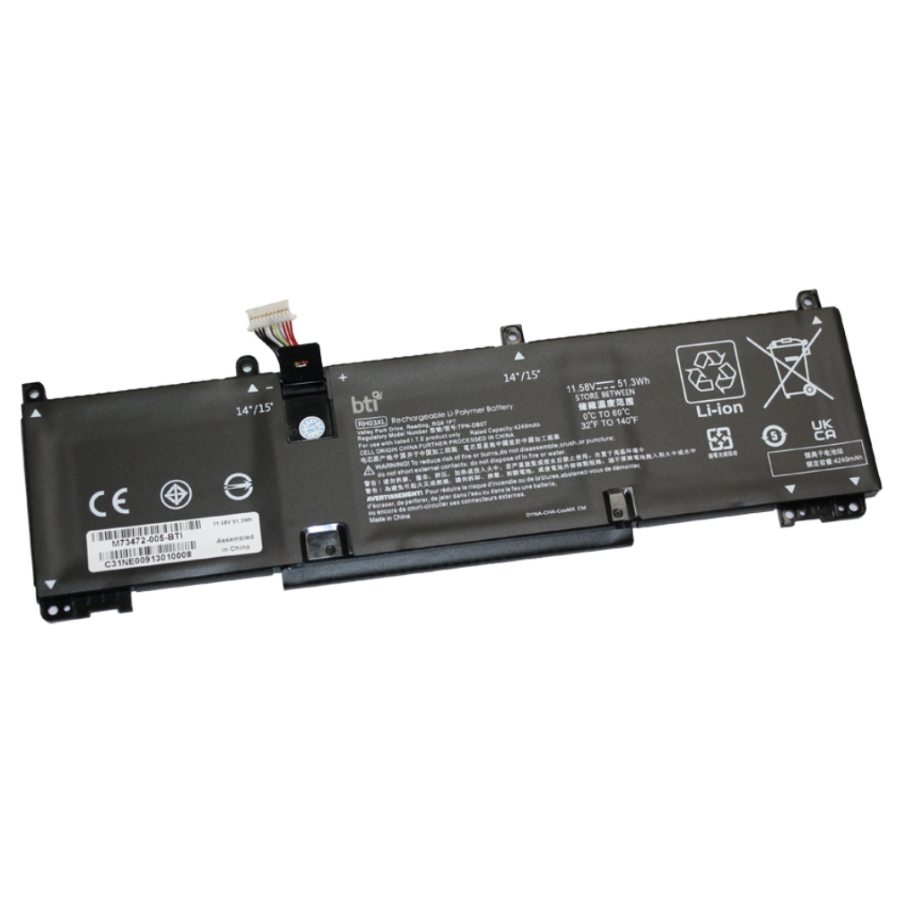 BTI 75G96AV Industrial Rechargeable Batteries - Black