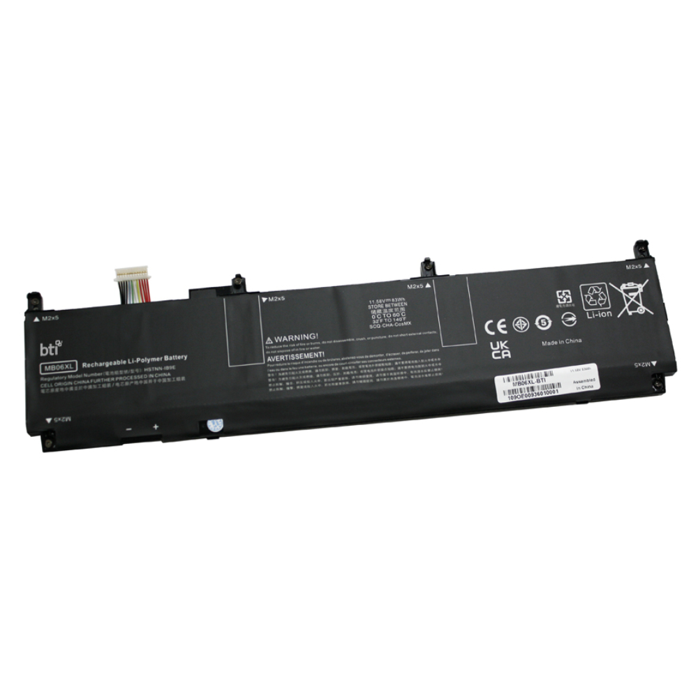 BTI MB06083XL Industrial Rechargeable Batteries - Black