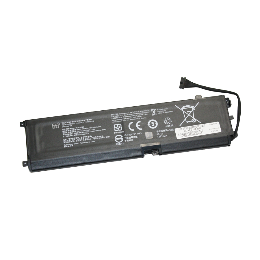 BTI 65Wh Industrial Rechargeable Batteries - Black