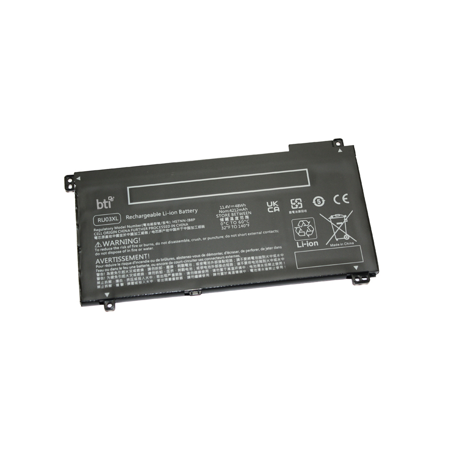 BTI RU03048XL-PR Industrial Rechargeable Batteries - Black