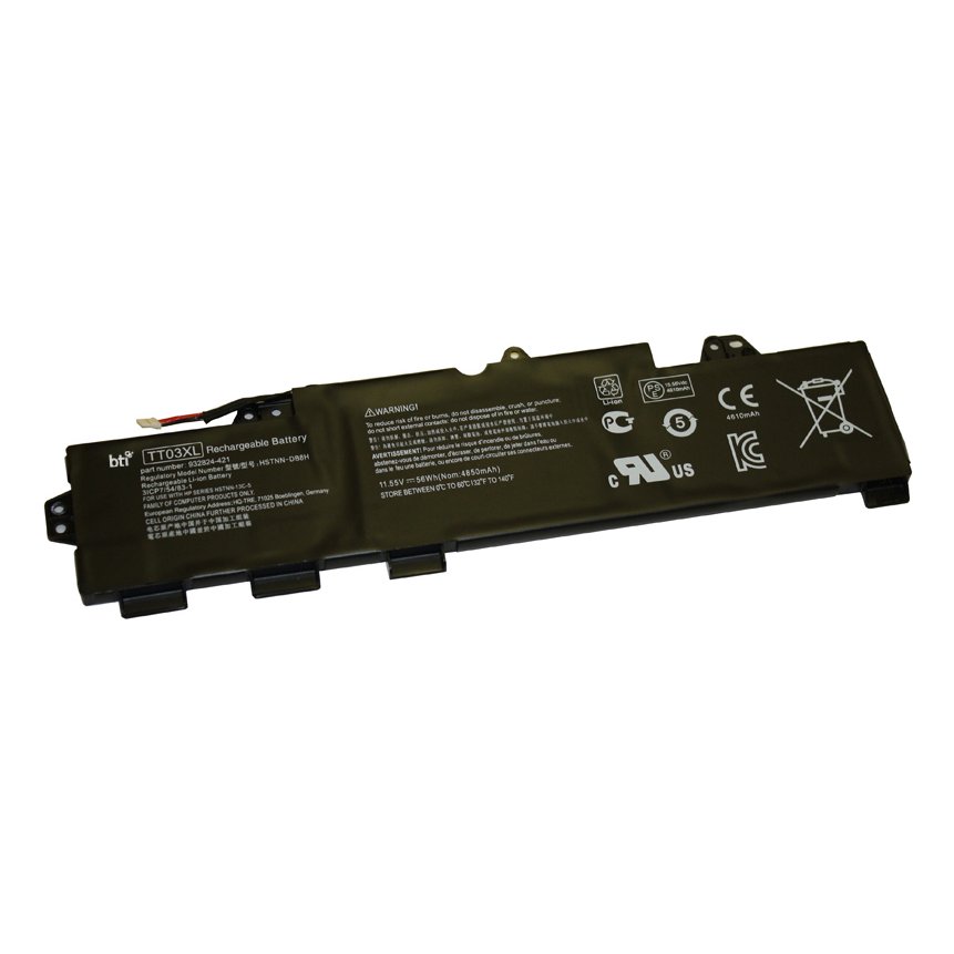 BTI TT03XL Industrial Rechargeable Batteries - Black