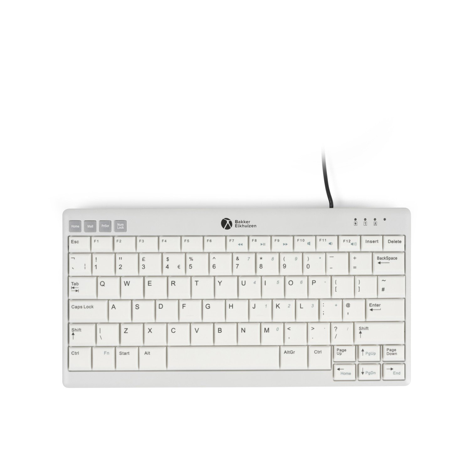 BakkerElkhuizen BakkerElkhuizen Compact USB-C wired keyboard; allowing you to work in-line anywhere; anytime. With two integrated USB-A ports.