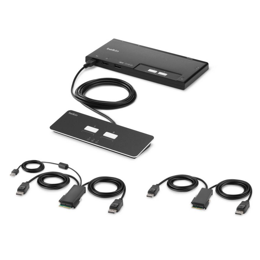 Belkin F1DN202MOD-PP-4 KVM Switches - Black